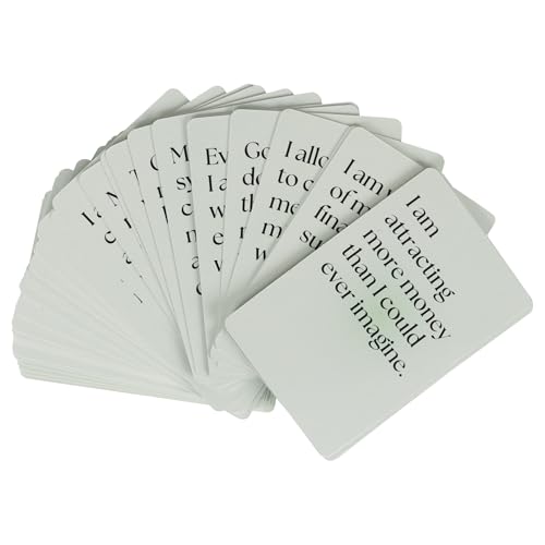 Money Affirmation Cards – 50 Daily Positive Affirmations for Wealth, Prosperity & Financial Success – Educational Money & Business Mindset Card Deck – Money Flash Cards (3.42" x 2.24")