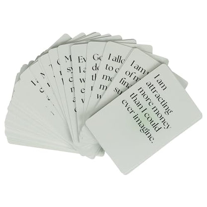 Money Affirmation Cards – 50 Daily Positive Affirmations for Wealth, Prosperity & Financial Success – Educational Money & Business Mindset Card Deck – Money Flash Cards (3.42" x 2.24")