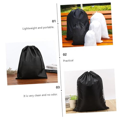 1 Set 15Pcs Dustproof Drawstring Storage Bag Non Woven Organizer for Clothes and Cosmetics Includes for Home and Outdoor Use
