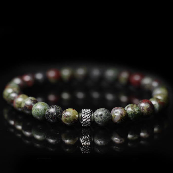 Tigranes Premium Natural Stone Bracelet Collection – Handmade Gemstone Jewelry in Luxury Branded Gift Box - style: Dragon Blood