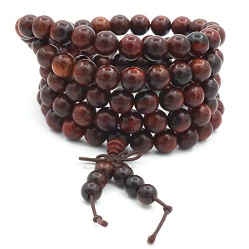 Mala Beads Necklace Bracelet 108 beads 8 mm Prayer, Meditation or Wood Necklace