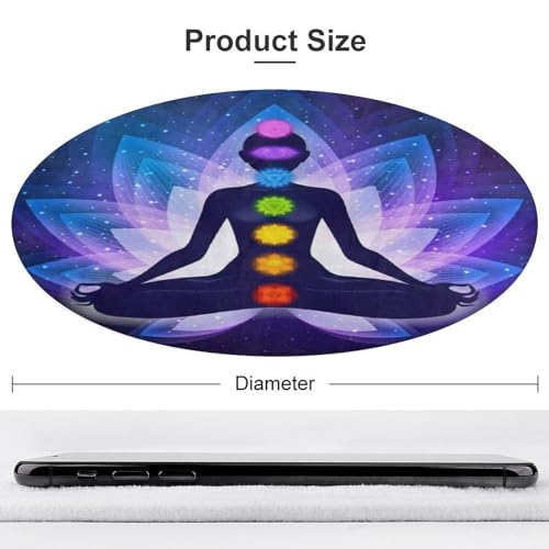 Chakra Silhouette of Female Doing Yoga Ultra Soft Non-Slip Area Rugs Indoor Coral Velvet Floor Mat Short Flannel Carpet for Living Room Bedroom Dining Room