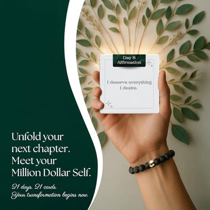 Money Manifestation Cards NLP Neuroscience Based 42 Positive Daily Affirmations and Journaling Prompt Deck Become Your Abundant Rich self Mindful Affirmations for Men and Women