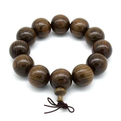 Zen Dear Unisex Burried Ebony Prayer Beads Buddha Buddhist Prayer Beads Meditation Mala Necklace Bracelet - style: 20mm 12 Beads