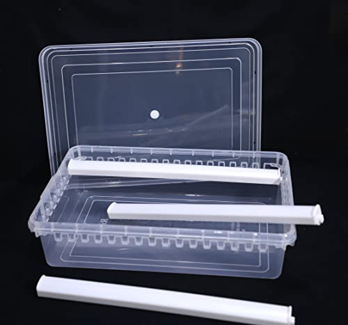 Inez Unique Multipurpose Transparent Accessories Plastic Storage Box With 3 Detachable Rods For Women and Girls,Organizer Case For Jewellery,Bangles,cosmetics and many more jewellery