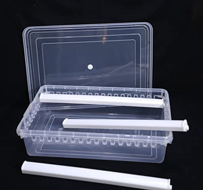 Inez Unique Multipurpose Transparent Accessories Plastic Storage Box With 3 Detachable Rods For Women and Girls,Organizer Case For Jewellery,Bangles,cosmetics and many more jewellery