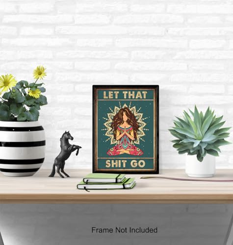 New Age Mandala Wall Art LARGE 11x14 - Zen Wall Art for Home - Mandala Art spiritual Gifts - positive Print - Inspirational Wall Decor - Bohemian - Buddha Art Yoga Decor - Unframed - size: 11"L x 14"W