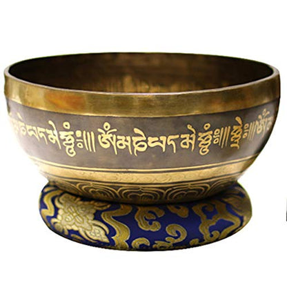 Nepal Tibetan Sing Bowl Himalayan Buddhist Yoga Singing Bowl Fengshui Large size Handmade Home decor tibetan(22CM) - size: 22CM