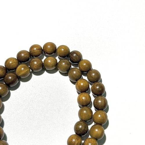 Natural Aromatic Green Sandalwood Double Loop Bracelet AAA Verawood Diffuse Meditation Beads With 1pc Of Lotus Seedpod Tassel