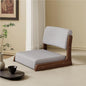 Wood Floor Meditation Chair Low Stool with Backrest Cotton Linen Cushion Ergonomic Leisure Chair for Tea Room Home Practical(Gray Brown) - color: Gray Brown