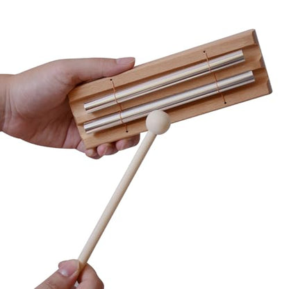 Solo Tone Chime Bar with Mallet for Meditation, Yoga, Classroom Management, Sound Therapy, Stress Relief, Chakra Healing (Tone 2)