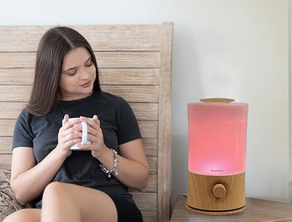 BlueHills Premium 2000 ML XL Large Essential Oil Diffuser Aromatherapy Humidifier for Large Room Home 40 Hour Run Huge Coverage Area 2 Liter Extra Large Capacity Huge Diffuser Wood Grain E005 - color: Light Wood Grain