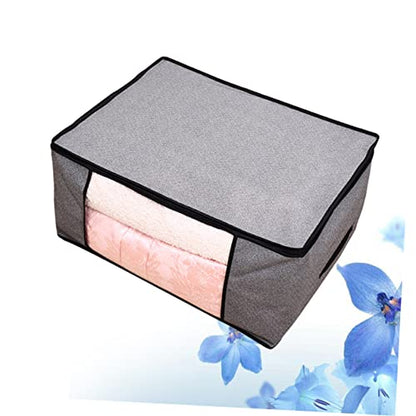 MAGICLULU Non-woven Storage Bags Foldable Light Grey Cloth Organizer for Quilts and Clothes Capacity Design Practical Storage