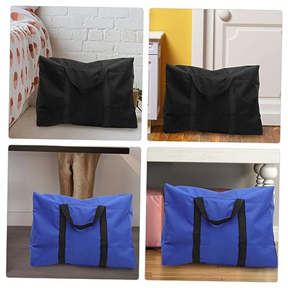 2pcs Heavy Duty Oxford Cloth Storage Bag for Clothes and Quilts Portable Moving Organizer Zipper for Home Storage and Travel