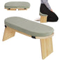 Foldable Meditation Stool with Cushion, Bamboo Yoga Bench with 5° Tilt, Ergonomic, Portable & Sturdy, Supports 397 lbs, Removable Velvet Cover, Seiza, Floor & Prayer Seat, Easy Clean (Green) - color: Green