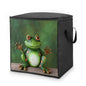 Welcome Frog Storage Bag Portable Closet Organizer Storage Bags Quilt Storage Bags with Zippered Breathable Storage Bag with Carry Handles for Blanket Pillow Bedding