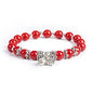 Natural Stretch Gemstone Bracelet Healing Stone Beaded Bracelets for Women Men Gifts (Unisex) - color: red cinnabar
