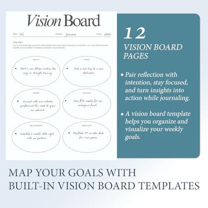 Daily Dopamine Dive Deep Guided Journal: 72 Prompts for Self-Reflection, Personal Growth & Visualization | Undated Self-Discovery Notebook with Vision Board Templates for Men & Women | Mindfulness & Healing Journal