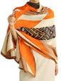 Large Shawl Scarf For Women Lightweight Wraps Silky Headscarf Long Sunscreen Scarfs - color: T1 Orange Horse / 70"x 35"
