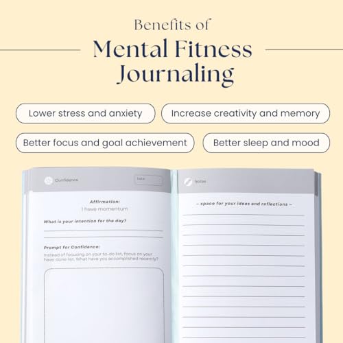 Liberate Mental Fitness Journal – Guided Gratitude Journal for Self-Care & Reflection with Prompts - Undated 6-Month Daily Journal – As Seen on Shark Tank