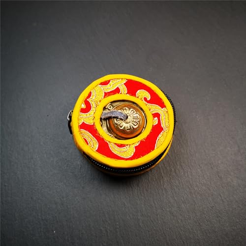 Tibetan Tingsha Bell Set - Tibetan Cymbals - for Sound Healing, Yoga, Meditation, and Mindfulness,Handmade in Nepal,Made of Brass,OM Mantra Pattern,6.5cm/2.6 inch - color: 4-Brass-Om-6.5cm