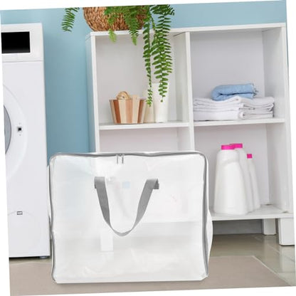 Large Capacity Portable Folding Storage Bag for Clothes Blankets and Quilts Durable and Material with Smooth Zipper for Moving and