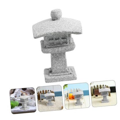 ULTECHNOVO Japanese Mini Statue Zen Garden Lantern Stone Sculpture for Indoor Outdoor Decor