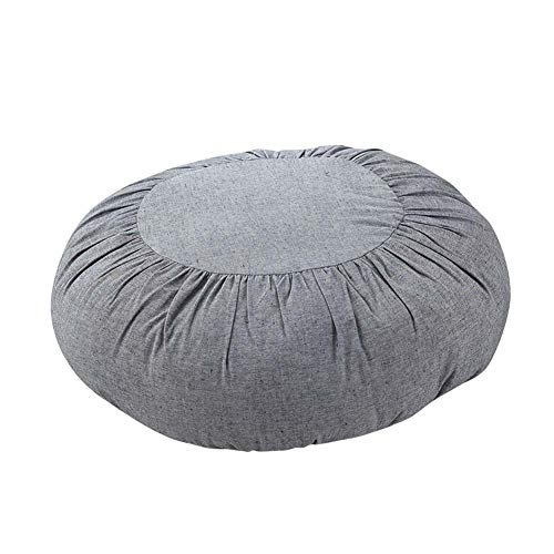 FANCY PUMPKIN Japanese Tatami Zafu Meditation Cushion Detachable Seat Cushion Floor Pillow for Bay Window, C - color: Dark Grey