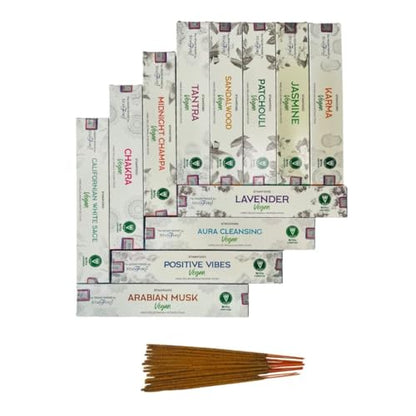 Stamford Masala Vegan Incense Sticks Variery Pack - 180 Incense Sticks | Exclusive Vegan Range Collection | Best for Meditation,Yoga,Aroma Therapy, Relaxation - color: Vegan Masala