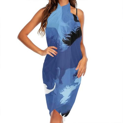 Fashion Travel Swimwear Bikini Wrap All Seasons Chiffon Scarf Beach Yarn Shawl - color: Color975