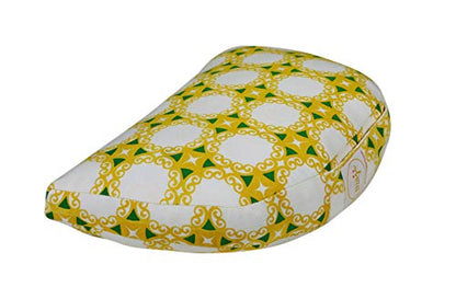 Maji Sports Om Zafu Cotton Yoga Meditation Pillow (Yellow Green Tile)