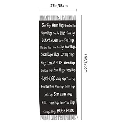 Hugs Shawl Gift For Friends And Family With Inspirational Messages Pashmina Positive Energy,Compassion,Serenity Wraps - color: Wtf02