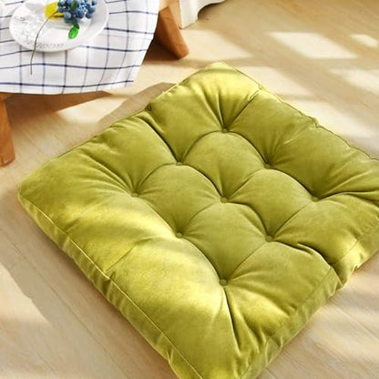Square Meditation Pillow, Large Floor Pillow Cushion,Solid Thick Tufted Seat Cushion Janpanese Quilted Chair Mat for Balcony Bedroom Tatami Living Room(55x55cm, B) - color: B