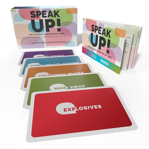 metaFox "Speak Up Card Deck for Teams - 60 Motivational and Inspirational Cards, Affirmation and Mindfulness Cards, Coaching Materials for Honest Conversations (English)
