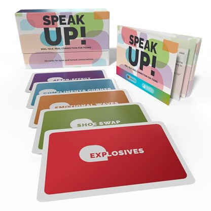 metaFox "Speak Up Card Deck for Teams - 60 Motivational and Inspirational Cards, Affirmation and Mindfulness Cards, Coaching Materials for Honest Conversations (English)