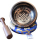 Color Singing Bowl Set with free stick and cushion by Nepalese Handicraft Zone (Black Style 2) - color: Black Style 2