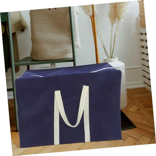 Folding Large Storage Bag Durable Non Woven Clothes Container for Household Sundries Travel Tote for Moving and Organizing Comforters Quilts and More
