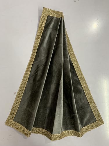 SMMS Spiritual Velvet Table Cloth Altar Tarot Spread (Grey/Silver, Medium- 61cm*61cm/ 24inch*24inch) - color: Grey/Silver, size: Medium- 61cm*61cm/ 24inch*24inch