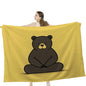 Cute Bear Meditating Yoga Blanket - Warm & Lightweight Flannel, Ideal for All Seasons - Perfect for Kids’ & Adults’ Beds, Sofas, & Couches - size: 50x40 Inch