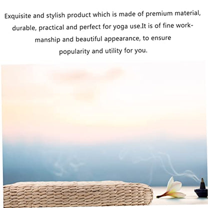 Handmade Woven Meditation Cushion Tatami Floor Mat for Yoga Relaxation Comfortable Square Seat Pad Straw Design for Home Use