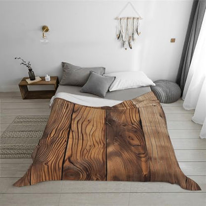 Wood Grain 1 Prints Throw Blanket (320g Flannel) Anti-Pilling Warm Fuzzy Blankets for Bed Sofa Couch Travel 40x30 Inch - color: Wood Grain 1, size: 40x30 Inch