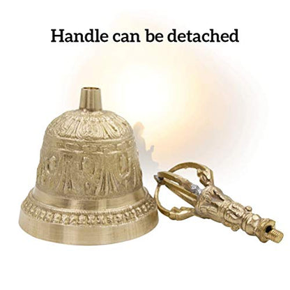 Lseqow Tibetan Hand Bell, Handmade Hand Bell Buddhist Bell Tea Meditation Alarm Prayer Tibetan Bell Dorje Vajra Buddhist Bell