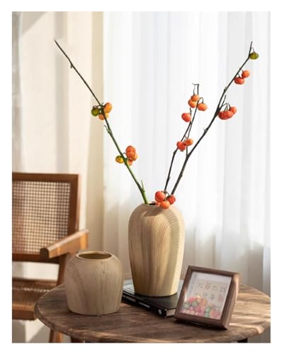 Vases Zen Ceramic Ornament Decor Flower Arrangement Desktop Living Room Dining Table Hotel Shop Foyer Bar(2PC)
