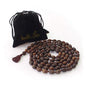 HealthAndYoga™ Lotus Mala Beads with Velvet Pouch (86 cm String, 108+1 Seeds)- Prayer, Meditation, Energy Chakra Balancing, Mantra Japa Recitation for Spiritual Growth – Long Necklace with Large Beads
