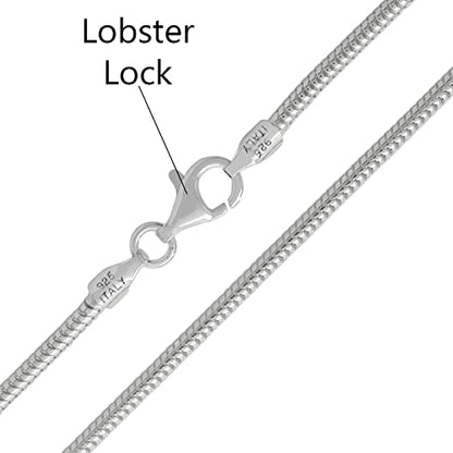 Savlano 925 Sterling Silver Solid Italian Round Diamond Cut Snake Chain Bracelet/Anklet For Women & Men - Made in Italy Comes Gift Box - style: 2mm