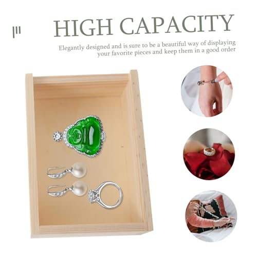 2pcs Quality Material Wooden Pine Storage Box Trinket Boxes Simple Design Compact Sturdy