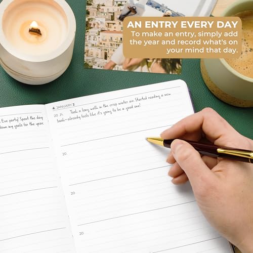 Clever Fox One Line A Day Journal – 5-Year Memory Notebook – Daily Time Capsule Diary for Women & Men –Five-Year Day-by-Day Planner (Lavender) - color: Lavender