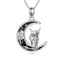 Sterling Silver Cute Animal Pendant Necklace Fox/Snake/Unicorn/Owl on Moon/Rabbit/Horse Necklace Jewelry for Women Mom Sister - style: highand cow-1
