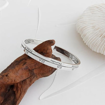 Handmade 925 Sterling Silver Bangle Bracelet Simple Silver/Gold Adjustable Cuff Bangles Durable Stainless Steel bracelet for Men &Women Daily Jewelry Gift for Anniversary Birthday Gift - color: Color 32