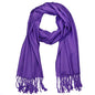 Falari Women's Soft Solid Color Pashmina Shawl Wrap Scarf, for Wedding, Bridesmaid Gifts, Evening Dress - color: Eggplant Purple